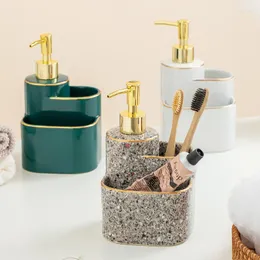 Bath Accessory Set Light Luxury Ceramic Hand Sanitizer Dusch Gel Shampoo Travel Bottle Creative UpScale El Lotion Press