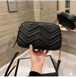 10A na najwyższym poziomie mini marmont to torba na pasek jakość damska prawdziwa skórzana pikowana czarna torebka luksusowa designerka torebka crossbody łańcuch klapy z pudełkiem