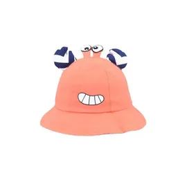 Berets Ldslyjr 2023 Cotton Cartoon Crabs Bucket Hat Fisherman Outdoor Travel Sun Cap Hats For Child Boy And Girl 10Berets