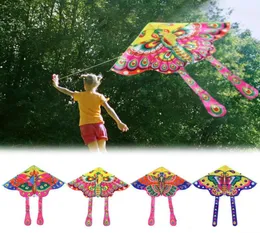 90x50 cm latawcze kolorowe motyle latawiec na zewnątrz składany jasny tkaninę ogrodowe latawce latające zabawki dla dzieci zabawki game 8739967