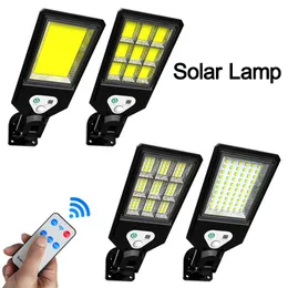 Outdoor Solar Street Cob Lampy ścienne LED z 3 trybem światła ludzkie ciało indukcyjne wodoodporne materiały do ​​wyżywienia na tarasie ogrodowym