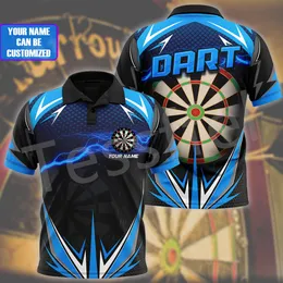 Men's Polos Tessffel Fashion Sports Darts Beer Club Games 3DPrint Summer Polo Shirts Streetwear Short Sleeves T-Shirts Casual Clothing A6 230317