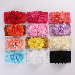 Acessórios para o cabelo Baby Girl Bands de cabeça 3D Flores crianças Criança Bow Bandada de cabelo Big Big Floral Elastic Bands Cabeça