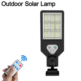 Solar Lamps LED Light Outdoor Cob Street Lights Waterproof Wall Lamp Garden Motion Sensor Smart Remote Control Lightings Usalight