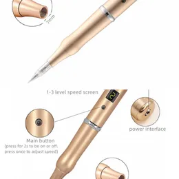 Tatuagem de cartucho de agulhas de sobrancelha digital MTS PM PENE sem fio Microblading Pen de maquiagem permanente Máquina de maquiagem