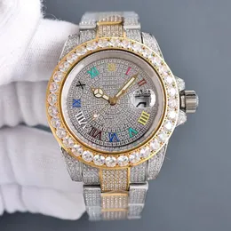 41MM Men's Automatic Watch Classic Full Diamond Design Best Choice for Dating Gifts