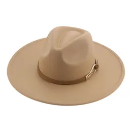 Fedora chapéu chapéus para mulheres chapéus feltradas para homens sólidos largura aba larga 9,5 cm Cheio casual panamas feminino chapéu