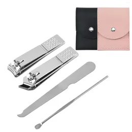 مجموعات فن الأظافر Manicure Set Pedicure Sets Clipper Stainsal Steel Cutter Tools مع Travel Case Kit Tool Men Women