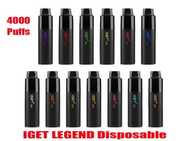 Kit de dispositivo de geme de dispositivos descartáveis ​​de legenda IGET original Ecigarettes 4000 Puffs 12 ml de cartucho preenchido Battery Vape Stick Pen vs 1800 3501974458