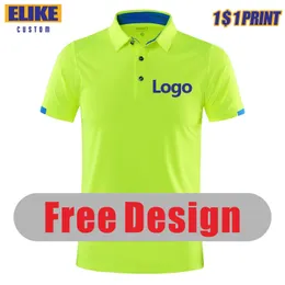 Мужские Polos elike быстро высыхающая дышащая спортивная рубашка Polo Custom Print Ememodery Company Group Brand 8 Colors Tops S-4XL 230317