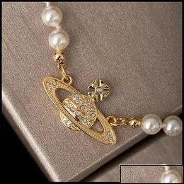 Anhänger Halsketten Hochwertige Perlenkette Designer Design Pin Perlen Damen Diamant Kupfer 18 Karat Vergoldet Je Dhrog Drop Delivery Jew Dhmc3