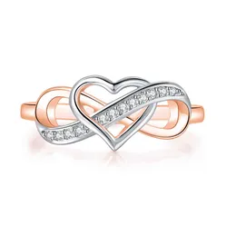 Anéis de banda Caso Infinity Love Rings For Mulheres Senhoras Double Cor Dainty Noivado do casamento Promise Promise Rings Jóias DZR029 G230317