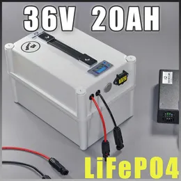 36V 20AH LifePO4プロテクションバッテリー36V 1000W電動自転車バッテリーBMS充電器36Vリチウムスクーター電気自転車バッテリーパック