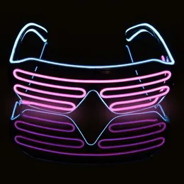 Party Decoration Colors Novelty LED Glasses Light Up Shades Flashing Luminous Rave Night Activities Wedding Birthday DecorationParty