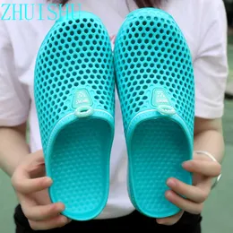 Slippers ZHUISHU Womens Sandals 2021 Summer Sandals Fashion Hollow Out Breathable Beac Flip Flops EVA Massage Slippers Sandals Z0317