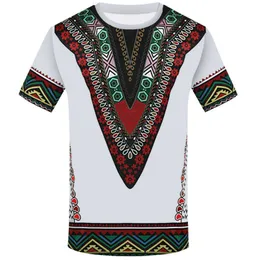 T-shirty męskie koszulka okrągła szyi 3D Ethnic African Clothing Summer T-shirt 230317