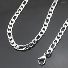 Kedjor amumiu modekedjelänk halsband stål färg figaro för män och kvinnor smycken 45-70 cm tillbehör grossist hn059
