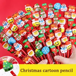 Pencils 20pcs Cartoon natalizio Pencil HB con golf Resto di gomma Creative Creative Kawaii School Supplies Student Stationery 230317