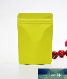 Matkvalitet Aluminiumfolie Stand Up Mylar Zip Lock Packaging Bags Matte Torra fruktförvaringspåsar med tårhår och kaffeväska grossist 12*20cm 100 st