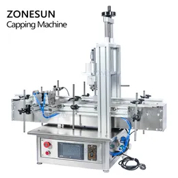 Zonesun Capping Machine de mesa de vinho automática garrafa de vinho em forma de cortiça em forma de cortiça capa de vidro de azeite de oliva