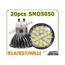 2016 LED ampuller Yüksek Güç Özel 7W 5050 SMD 20LED 360LM E27/MR16/GU10 Beyaz İç Mekan Işık BB Spot Işık Döküm Işıkları Aydınlatma BBS DHNFS