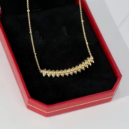 Clash Series Necklace for Woman Designer for Man Willow Spike Gold Plated 18K T0P عالية الجودة عالية الجودة الموضة الأزياء الفاخرة على الطراز الكلاسيكي الهدية 002