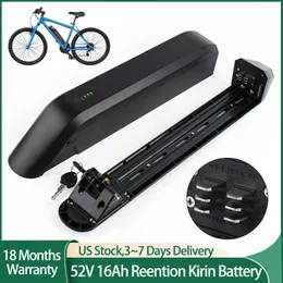 Reention Kirin 52V EBIKE BATTERY 52V 16AH 18650 LGセルサイドリリースエレクトリックバイクバッテリー1000W 750W 500W 350W 250W