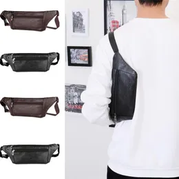 Waist Bags Men Leather Color Fanny Pack Kids Mini Belt Bag Purse Hip Small Travel Pouch