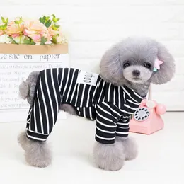 犬のアパレルコットンスリープウェアパジャマジャンプスーツオーバーソース小さな服チワワプードルポメラニアンビチョンマルタペット衣類パジャマ