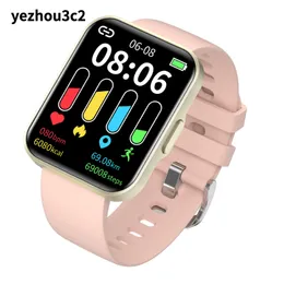 Banda de fitness de pulseira Yezhou2 Relógio inteligente personalizado com a pressão arterial Touch de 1,69 polegadas HD Full Sleep Sleep Rastreio de pressão arterial Relógios de monitoramento