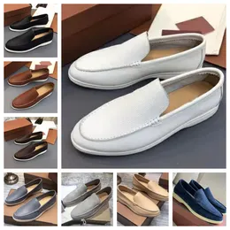 2023S İlkbahar ve Sonbahar Velalet Deri Erkek Ayakkabı Loro Yürüyüş Gözetleme Elbise Ayakkabıları İngiliz Tarzı Kilit Üzerinde Lüks Tasarımcı Çok Yönlü İş Düğün Ayakkabı