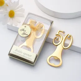 50st gynnar Golden Wedding Souvenirs Digital 50 Bottle Opener 50th Birthday Anniversary Present till gäst Dh4422