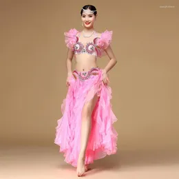 Stage Wear Brand Orient Dance Dress Belly 2pcs Outfit Set ( Bra And Skirt) Off Shoulder Women Egyptian Costumes