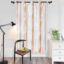 Curtain 1PC Classic Striped Window For Living Room Bedroom Screening Breathable Curtains Study Home Decor