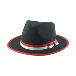 Hattar för kvinnliga hattar hattar för män cowboy hatt panama lyxband bowknot casual bröllop dekorera fedora hatt ny