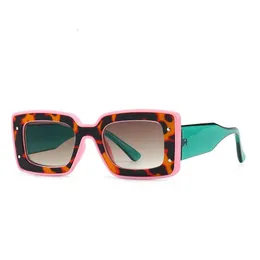 Óculos de sol Retro Senhoras de sol Uv400 leopardo marrom espesso óculos de sol quadrados para mulheres 2022 Presentes de estilo de verão feminino G230225