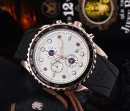 AAA Top Brand Black Silicone Quartz Fashion Mens Time Clock Watches Auto Date Men Dress Designer Watch Wholesale Male Gifts Wristwatch