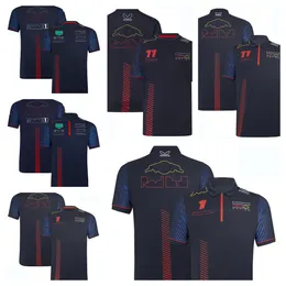 Men's and women's F1 racing suit T-shirts 2023 new team short sleeve POLO shirts casual fans shirts racers customized with the same paragraph.