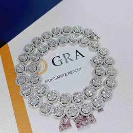 Tester per gioielli hip-hop di moda Vvs Collana con diamanti ghiacciati Moissanite Collana personalizzata da uomo Sier Cuban Link