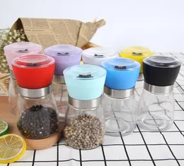 Molino de sal y pimienta molinillo de vidrio Pimador de pimienta recipiente de sal de saltador de condimentos de jar botellas de molienda de cerámica 4816154