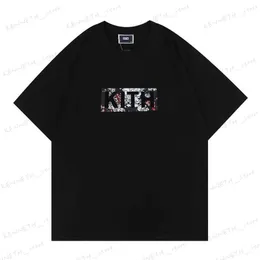 Erkek Tişörtleri Kith Floral Klasik Kutu Tee Çiçek Baskı T-Shirt Erkek ve Kadınlar Büyük Kısa Kol T230317