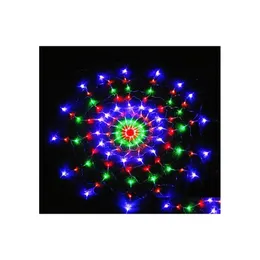 Светодиодные струны 2016 Водонепроницаемые RGB Spider Net String 1,2 м 120 Colorf Light Christmas Party Свадебный занавес