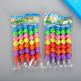 Pennor 40 PCS Creative Stationery Cartoon Student Rock Candy Gourd 7 Färger Doodle Pen Söt uttryck Smiling Face Pencil Sharpener 230317