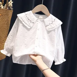 Детские рубашки с длинным рукавом детские рубашки детские девочки хлопковые топы вышива