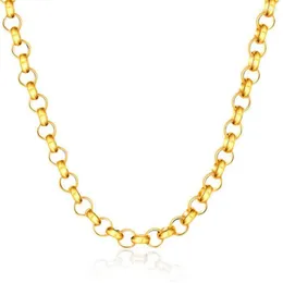 Chains WQQCR Wholesale Gold Pearl Necklace 6mm Europe And America Circle Item Decoration 50MM