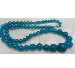 Catene Gioielli di moda Bellissimi! Collana con perle rotonde di apatite naturale da 6-14 mm 18 "