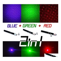 2016 Laser Lighting Star Cap Pattern 532Nm 5Mw Penna puntatore verde Testa Caleidoscopio Luce Puntatori a led Drop Delivery Lights Stage Dh8Eh