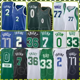 Luka Doncic Jayson Tatum Basketball Jerseys Jaylen Brown Kyrie Irving 12 Ja Morant Retro Marcus Smart Larry Black 77 33 36 2 0 41 White Dirk Nowitzki Shirt Mens