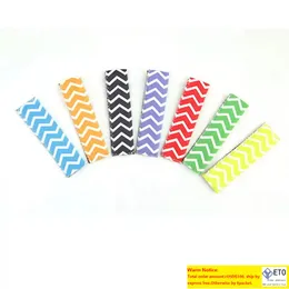 Chevron Neopren Popsicle Uchwyty popowe rękawy lodowe zamrażarka letnia lodowata blok lolly holder mieszaj 7 kolorowe lody