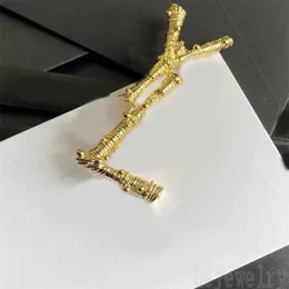 Casos de roupas de dia dos namorados Sweeers Charms Womens Brooch Crafts Luxury Fashion Broche Brass Color Pins Letters Brooches Designer Simplicity Personalidade ZB042 E23